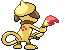 Sprite Animado Smeargle Blanco Negro