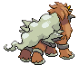 Sprite Animado Entei Blanco Negro