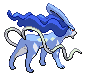 Sprite Animado Suicune Blanco Negro