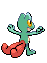 Sprite Animado Treecko Blanco Negro