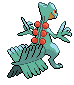 Sprite Animado Sceptile Blanco Negro