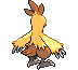 Sprite Animado Combusken Blanco Negro