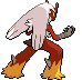 Sprite Animado Blaziken Blanco Negro