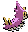 Sprite Animado Wurmple Blanco Negro