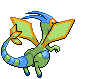 Sprite Animado Flygon Blanco Negro