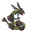 Sprite Animado Rayquaza Blanco Negro