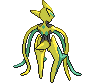 Sprite Animado Deoxys Blanco Negro