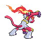 Sprite Animado Infernape Blanco Negro