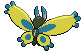 Sprite Animado Mothim Blanco Negro