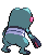 Sprite Animado Croagunk Blanco Negro