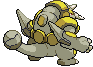 Sprite Animado Rhyperior Blanco Negro