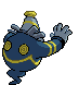 Sprite Animado Dusknoir Blanco Negro