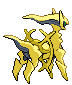 Sprite Animado Arceus Blanco Negro