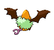 Sprite Animado Swoobat Blanco Negro