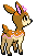 Sprite Animado Deerling Blanco Negro
