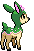 Sprite Animado Deerling Blanco Negro
