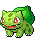 Sprite Animado Bulbasaur Blanco Negro