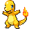 Sprite Animado Charmander Blanco Negro