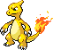 Sprite Animado Charmeleon Blanco Negro