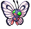 Sprite Animado Butterfree Blanco Negro