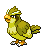 Sprite Animado Pidgey Blanco Negro