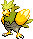 Sprite Animado Spearow Blanco Negro