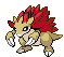Sprite Animado Sandslash Blanco Negro