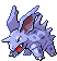 Sprite Animado Nidorino Blanco Negro