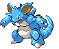 Sprite Animado Nidoking Blanco Negro