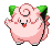 Sprite Animado Clefairy Blanco Negro