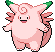 Sprite Animado Clefable Blanco Negro