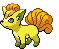 Sprite Animado Vulpix Blanco Negro