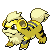 Sprite Animado Growlithe Blanco Negro