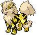 Sprite Animado Arcanine Blanco Negro