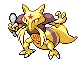 Sprite Animado Kadabra Blanco Negro