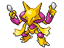 Sprite Animado Alakazam Blanco Negro