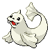 Sprite Animado Dewgong Blanco Negro