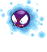 Sprite Animado Gastly Blanco Negro