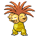 Sprite Animado Exeggutor Blanco Negro