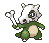 Sprite Animado Cubone Blanco Negro