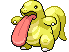 Sprite Animado Lickitung Blanco Negro