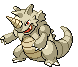 Sprite Animado Rhydon Blanco Negro