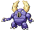 Sprite Animado Pinsir Blanco Negro