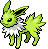 Sprite Animado Jolteon Blanco Negro