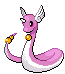 Sprite Animado Dragonair Blanco Negro