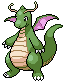 Sprite Animado Dragonite Blanco Negro