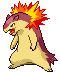 Sprite Animado Typhlosion Blanco Negro
