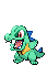 Sprite Animado Totodile Blanco Negro