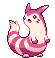 Sprite Animado Furret Blanco Negro