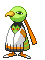 Sprite Animado Xatu Blanco Negro